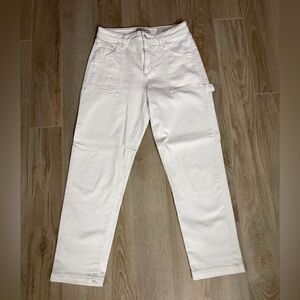 Guess Women's Cream Carpenter Straight Leg Jeans